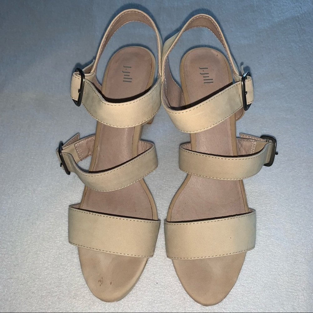 J.Jill Double Buckle Sandal Stone Size 11.